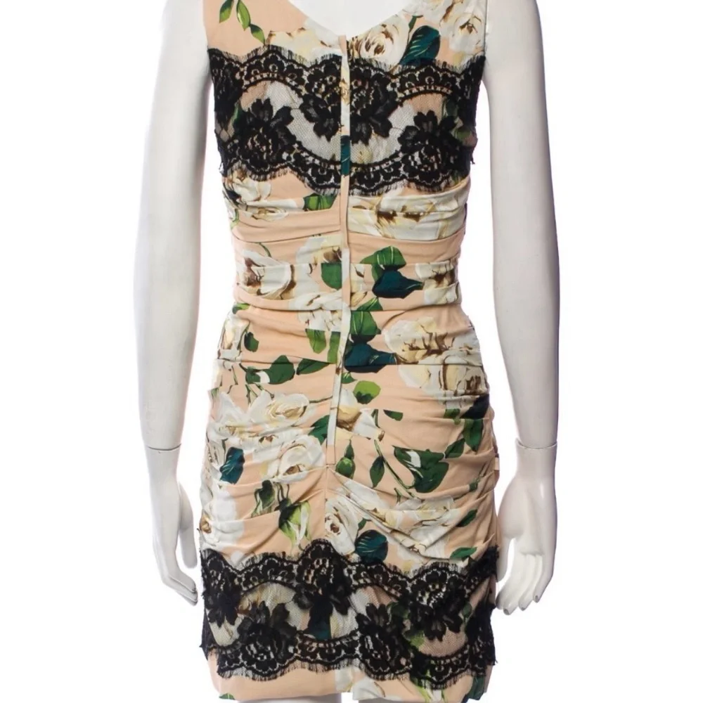 Dolce & Gabbana Floral Lace Trim Dress - Picture 3 of 3